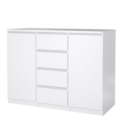 Naia Sideboard - 4 Drawers 2 Doors in White High Gloss