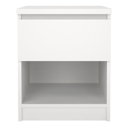 Naia Bedside 1 Drawer 1 Shelf in White