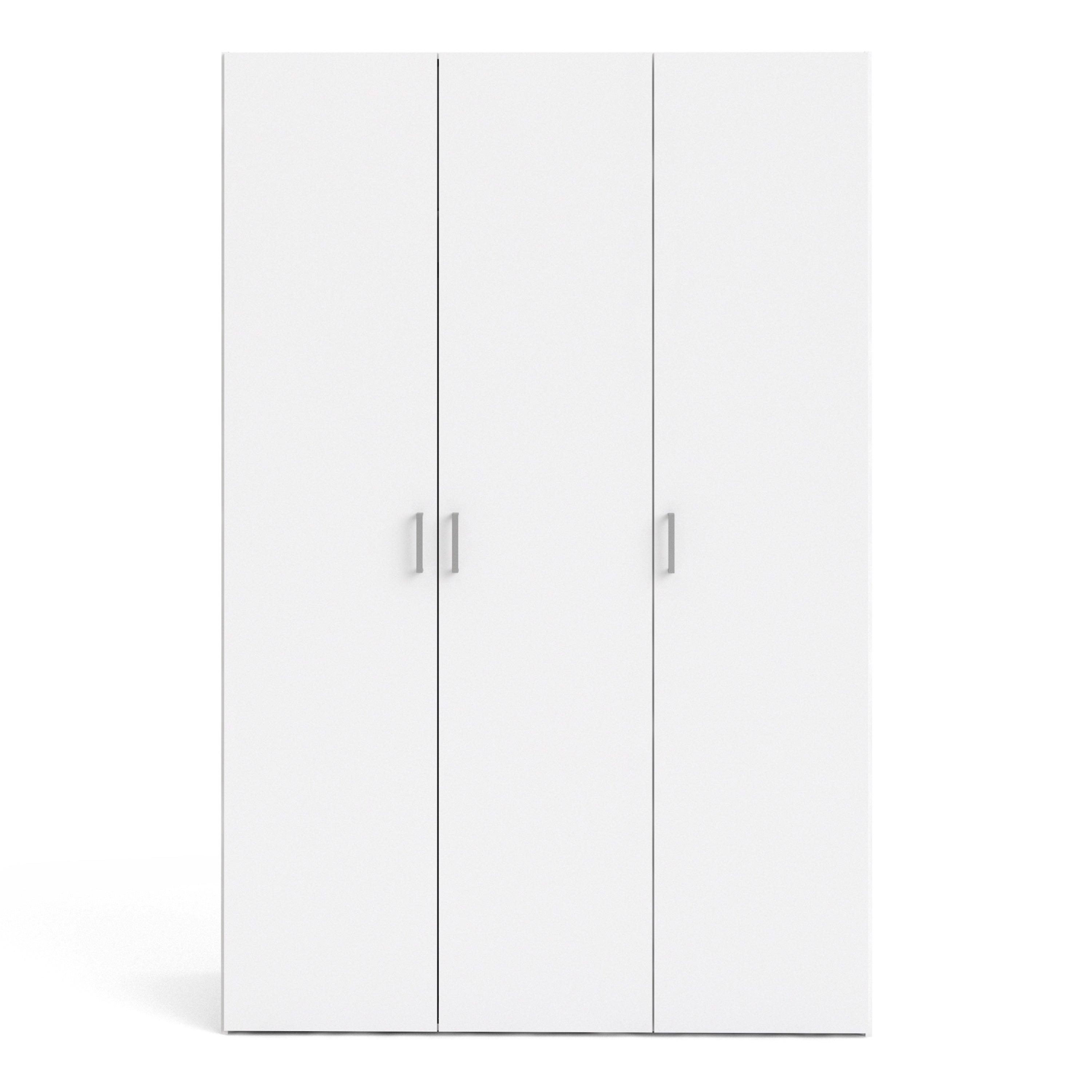 Space Wardrobe 3 Doors White 1750