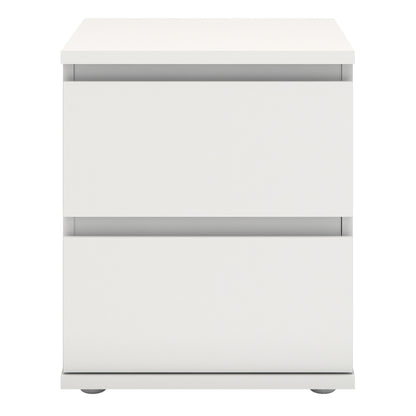 Nova Bedside 2 Drawer in White