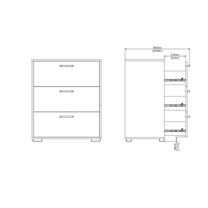 Sofia Chest 3 drawers White