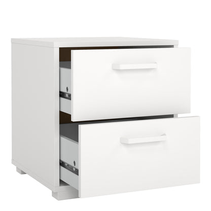 Sofia Nightstand 2 drawers White