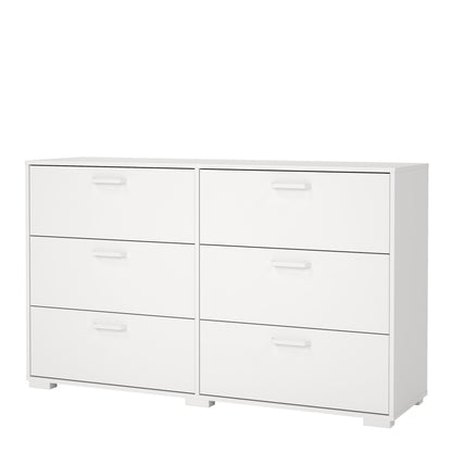 Sofia Double dresser 6 drawers White