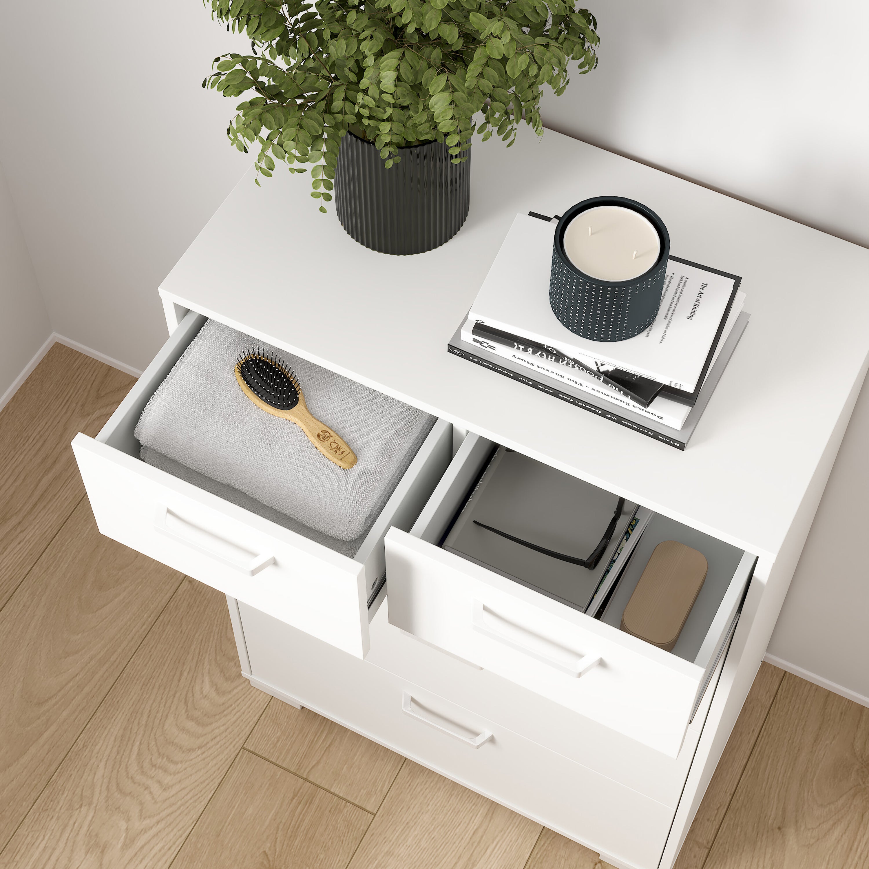 Sofia Chest 3 + 2 drawers White