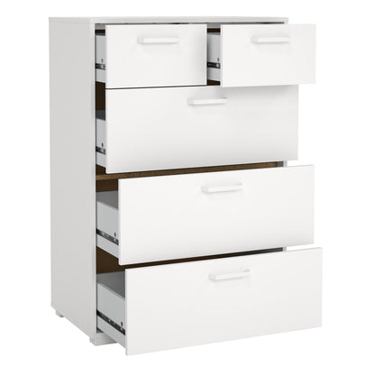 Sofia Chest 3 + 2 drawers White