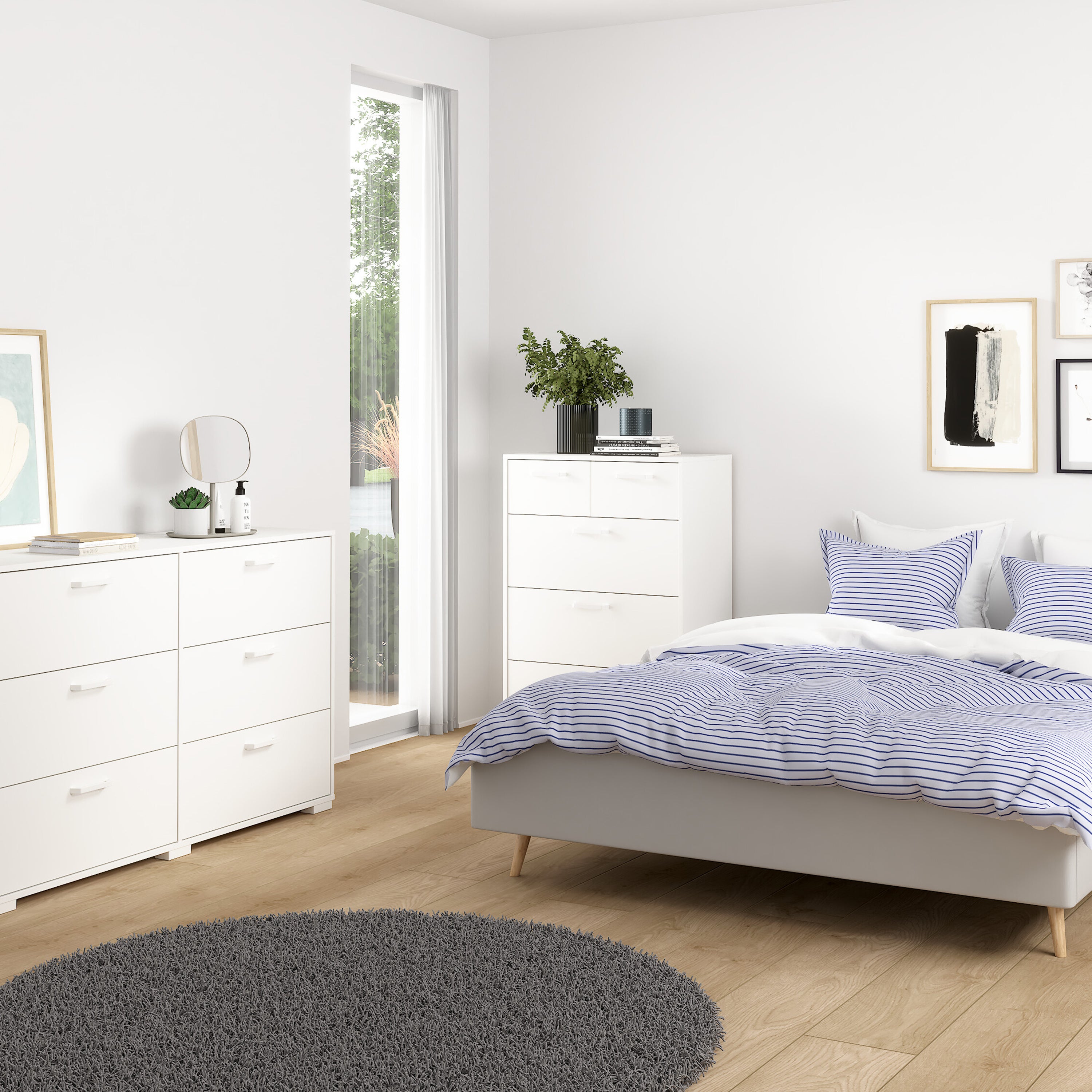 Sofia Chest 3 + 2 drawers White