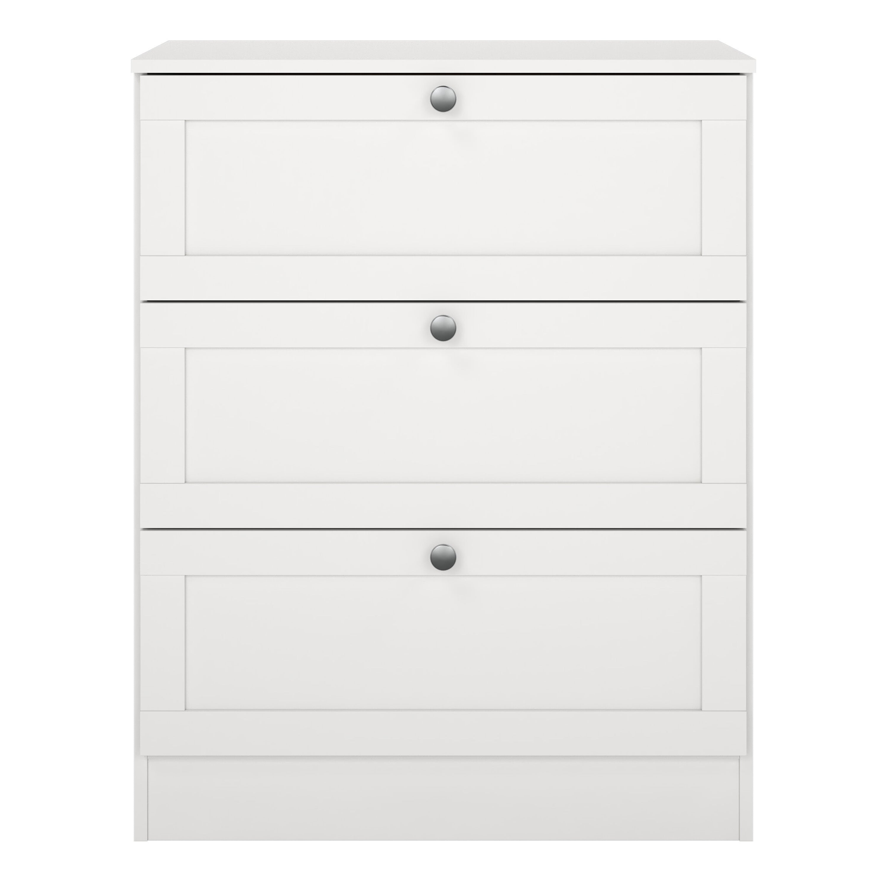 Brande Chest with 3 Frame Drawers in White
