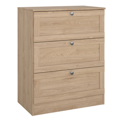 Brande Chest with 3 Frame Drawers in Jackson Hickory