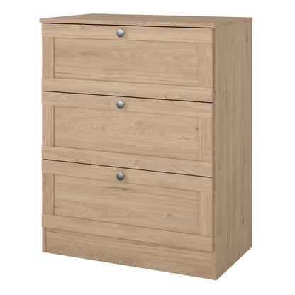 Brande Chest with 3 Frame Drawers in Jackson Hickory
