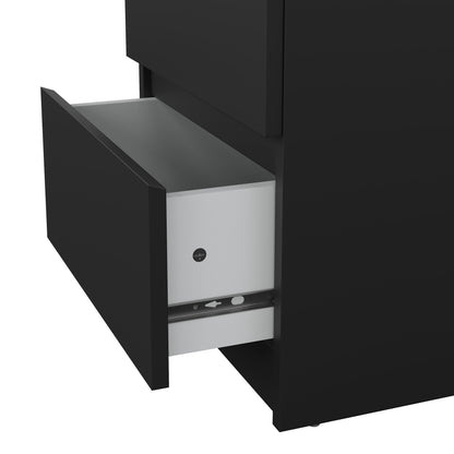 Naia Bedside 2 drawers in Matt Black