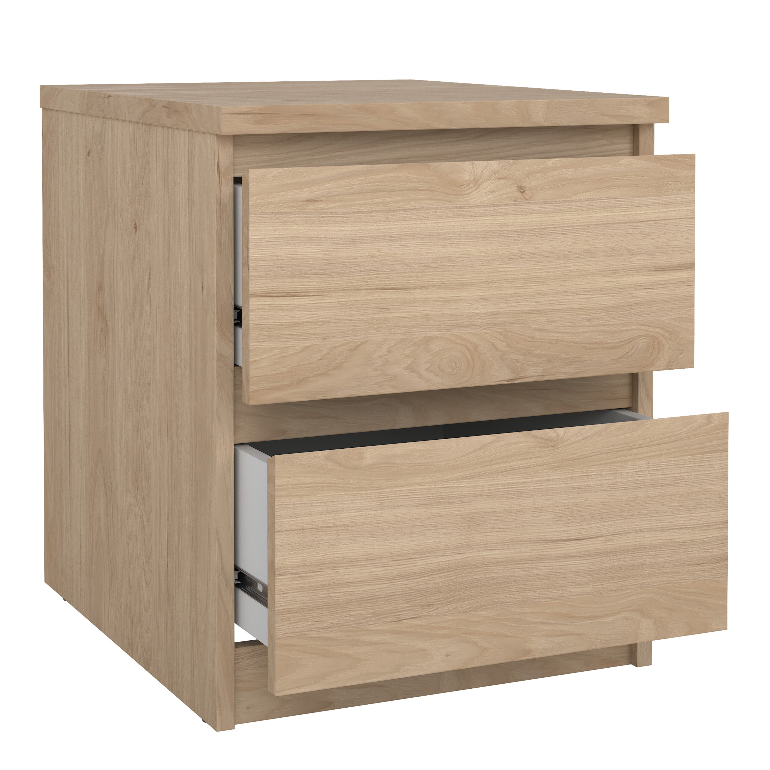 Naia Bedside 2 drawers in Jackson Hickory
