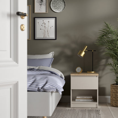 Naia Bedside 1 Drawer 1 Shelf in Cashmere Jackson Hickory