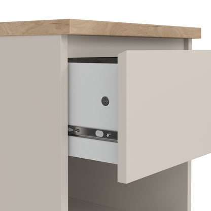 Naia Bedside 1 Drawer 1 Shelf in Cashmere Jackson Hickory