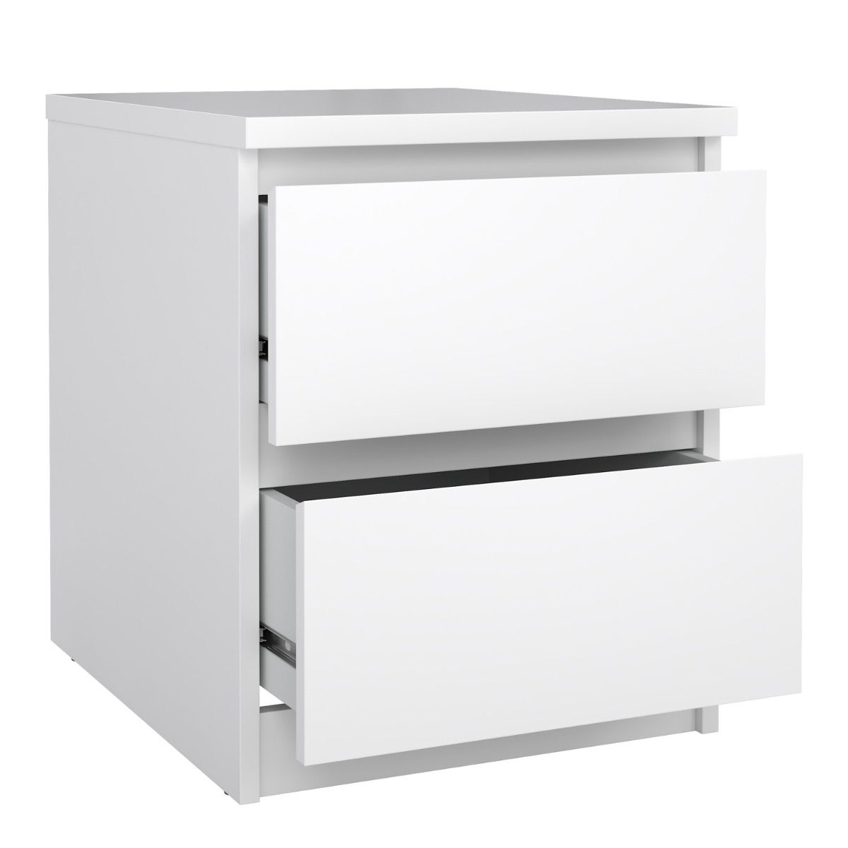 Naia Bedside 2 drawers in White high gloss