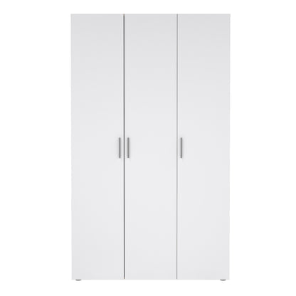 Pepe Wardrobe with 3 Doors in Oak with White High Gloss