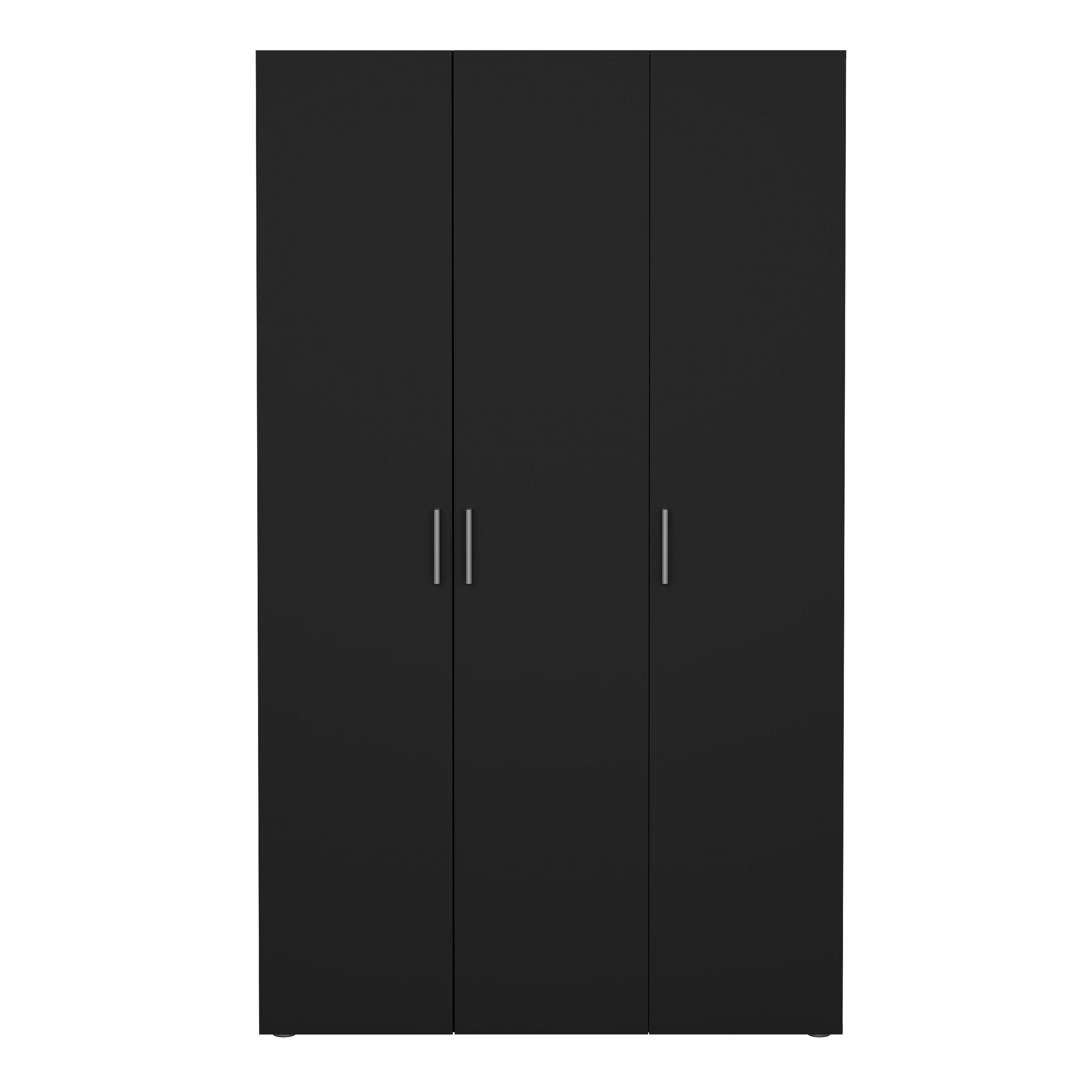 Pepe Wardrobe with 3 Doors in Black