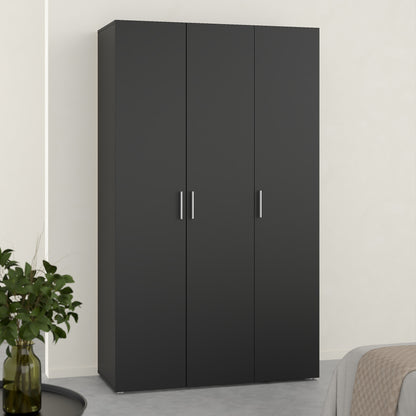 Pepe Wardrobe with 3 Doors in Black
