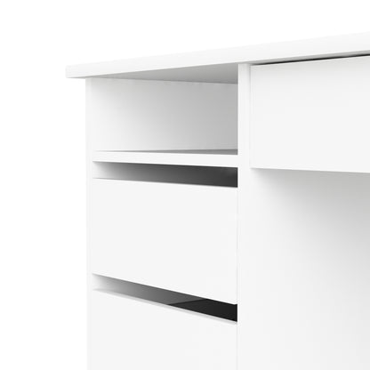 Function Plus 4 Drawer Desk Handleless Drawer in White