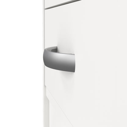 Function Plus Desk 5 Drawers in White