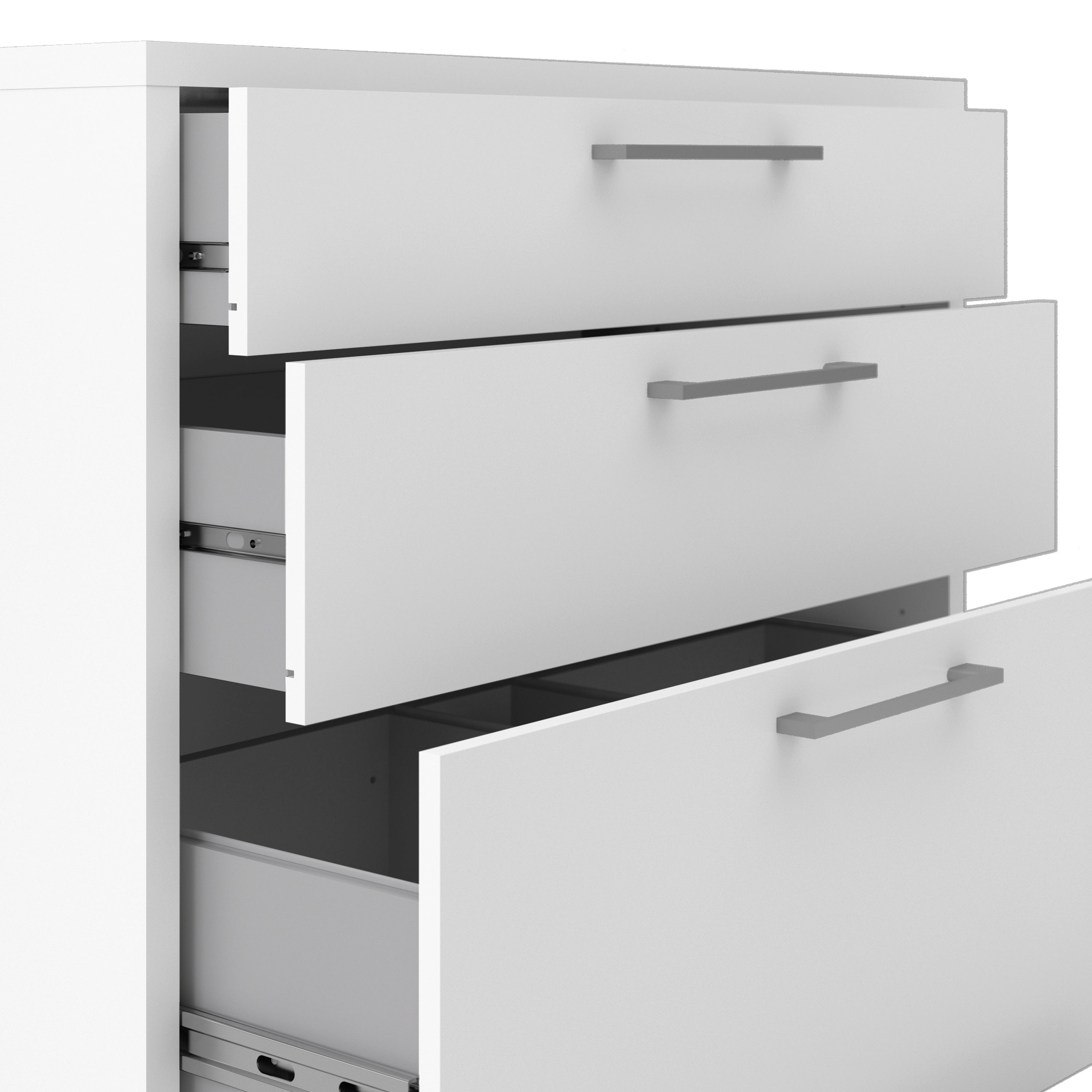 Prima Office Storage with 2 Drawers 2 File Drawers In White