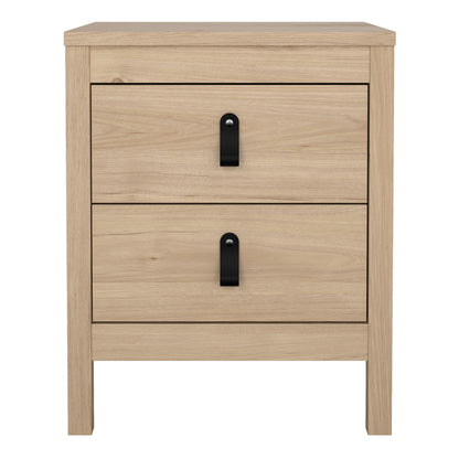 Barcelona Bedside Table 2 Drawers in Jackson Hickory Oak