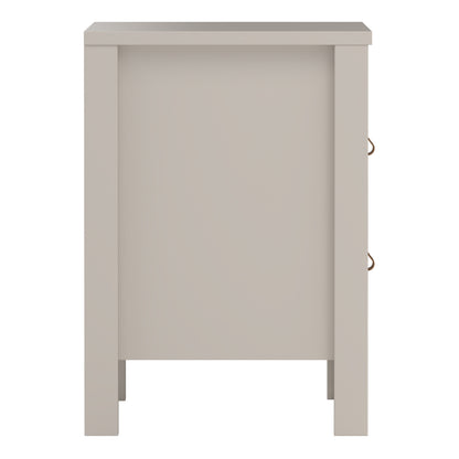 Barcelona Bedside Table 2 Drawers in Cashmere
