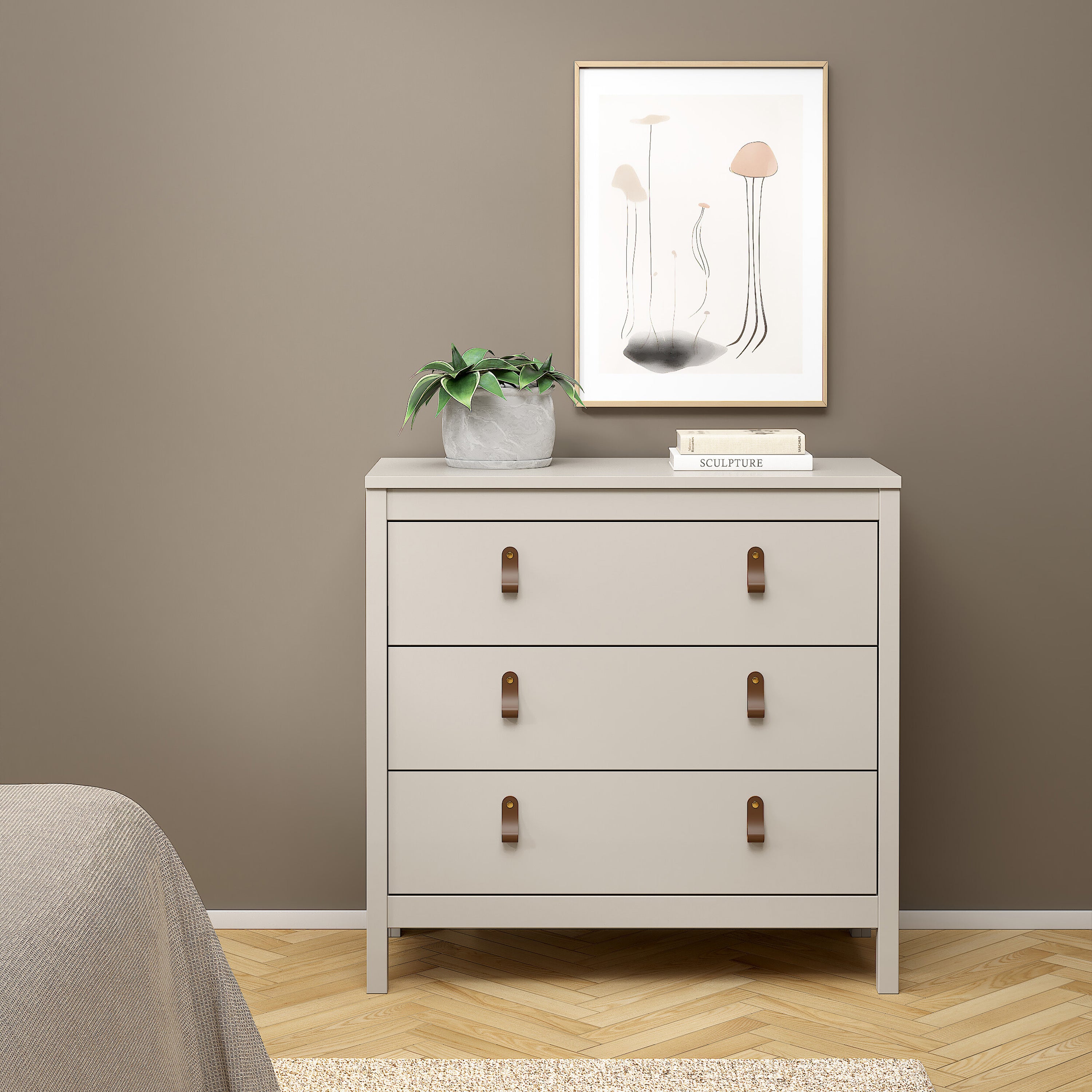 Barcelona Chest 3 Drawers in Cashmere