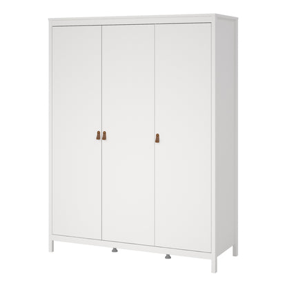 Barcelona Wardrobe with 3 Doors in White