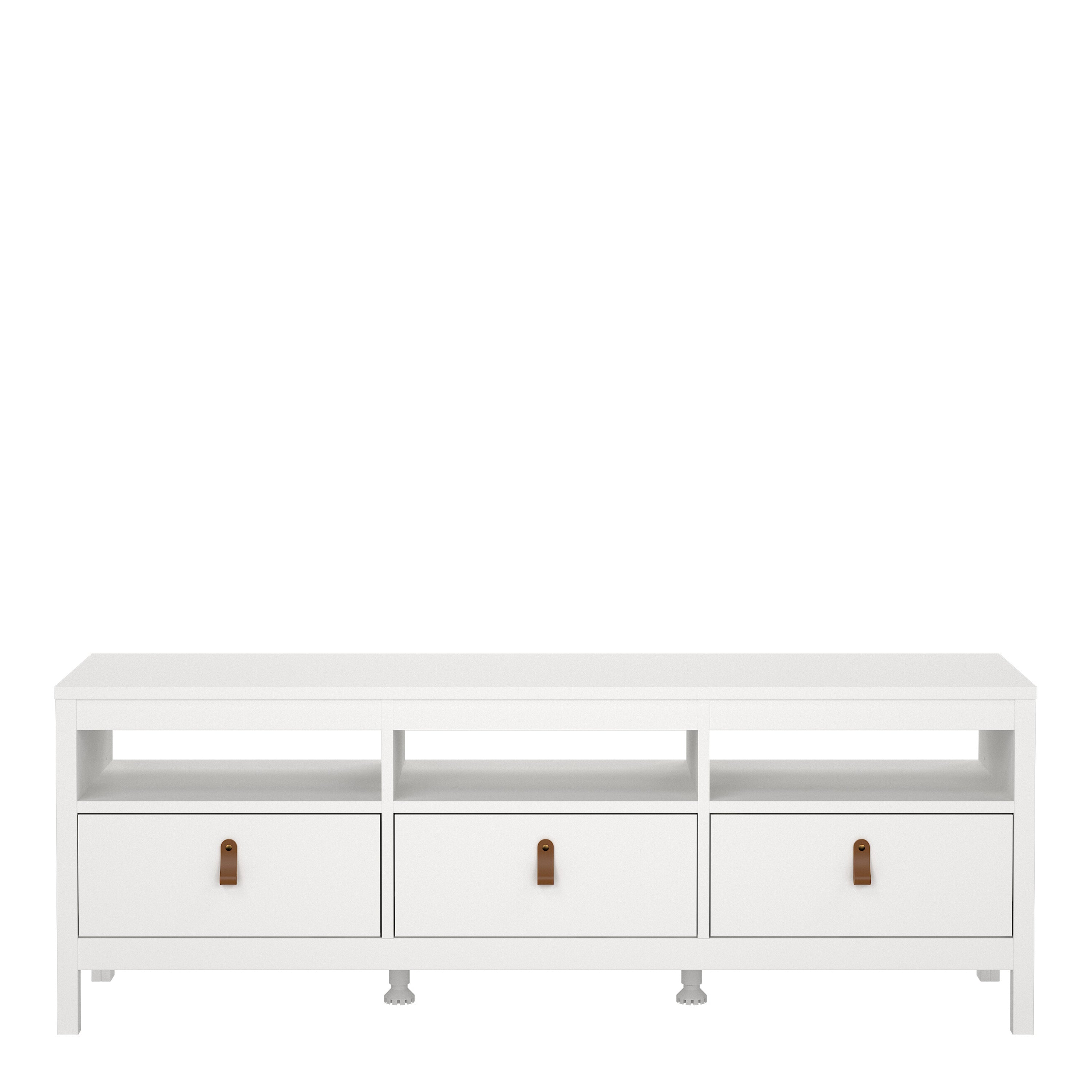 Barcelona Tv Unit 3 Drawers in White