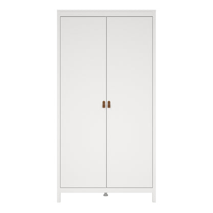 Barcelona Wardrobe with 2 Doors in White