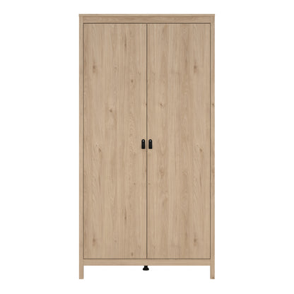 Barcelona Wardrobe with 2 Doors in Jackson Hickory Oak