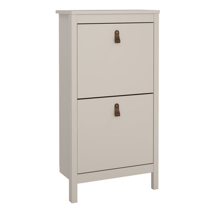 Barcelona Shoe Cabinet 2 Flip Down Doors in Cashmere