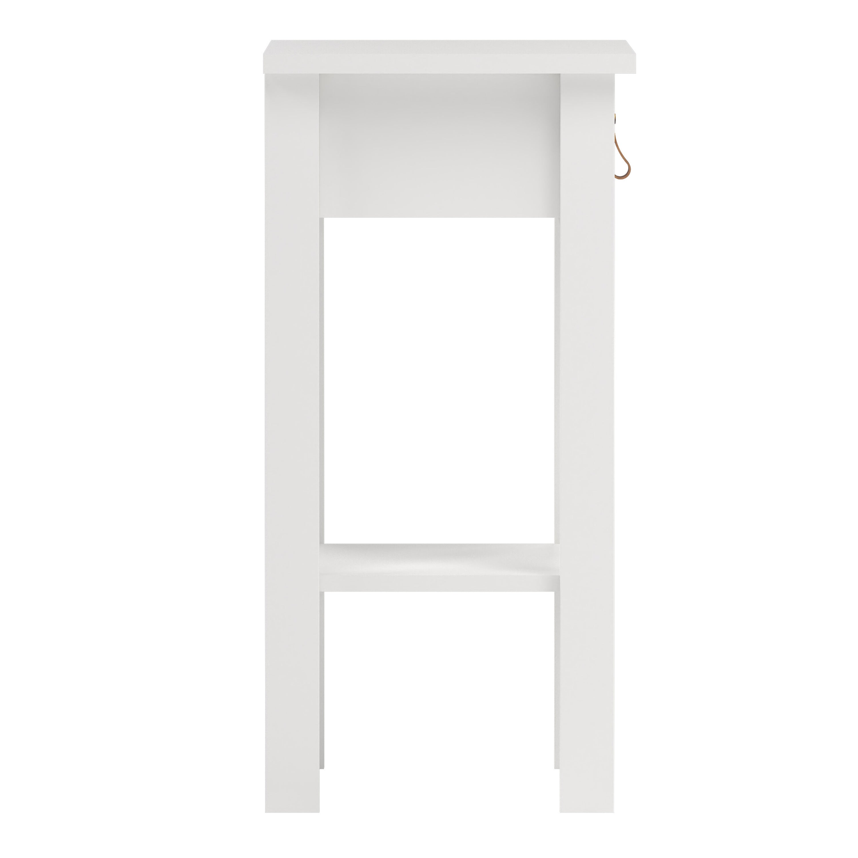Barcelona Bedside Table with 1 Drawer in White
