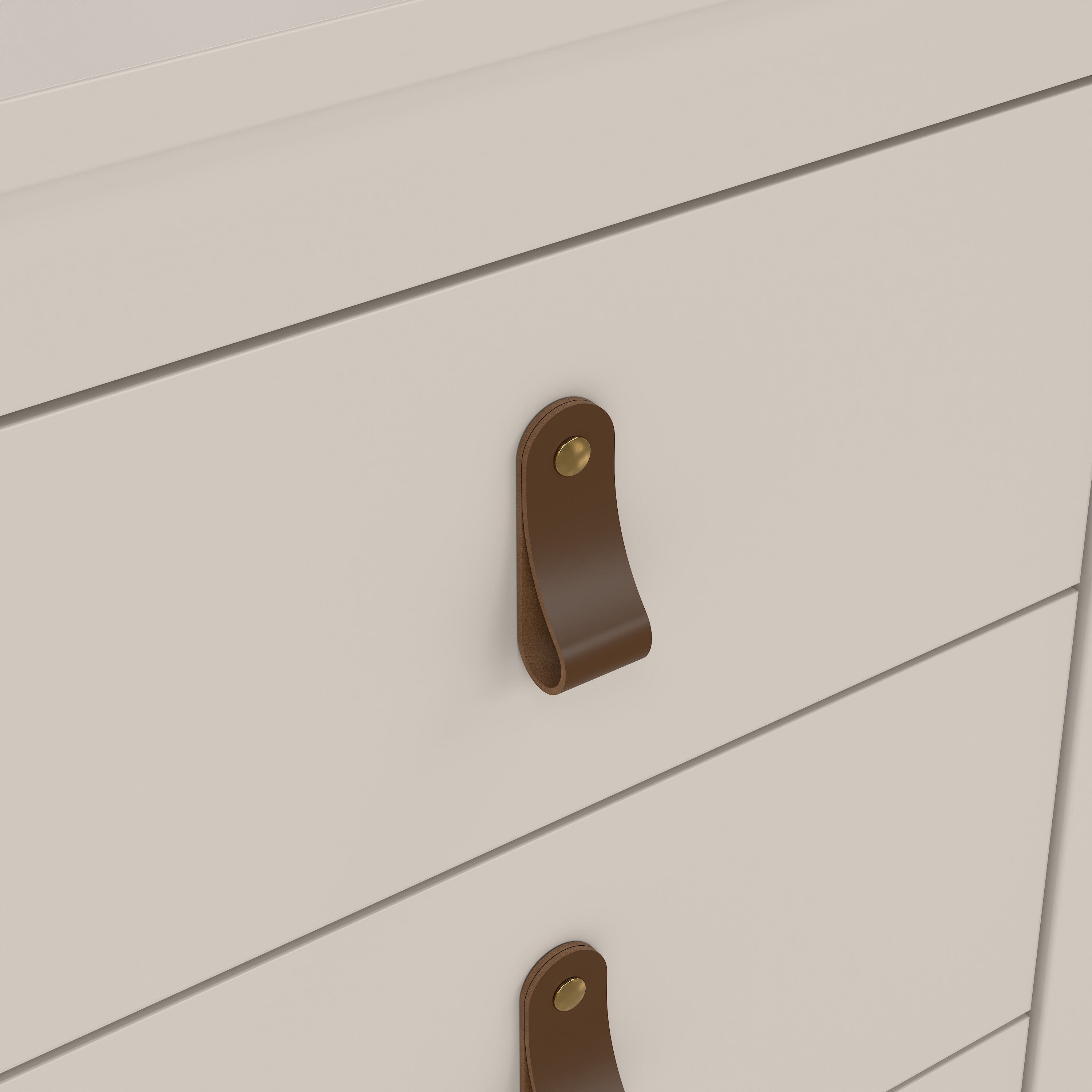 Barcelona Bedside Table 3 Drawers in Cashmere