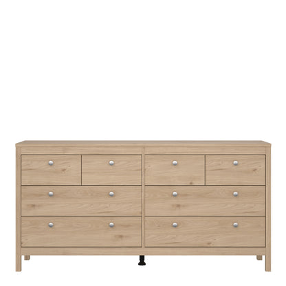 Madrid Double Dresser 4+4 Drawers in Jackson Hickory Oak