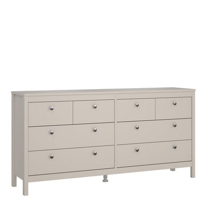 Madrid Double Dresser 4+4 Drawers in Cashmere
