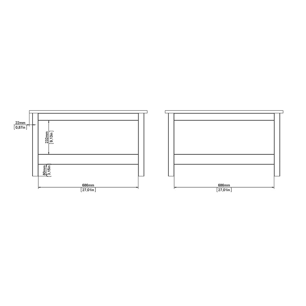 Madrid Coffee Table in Matt Black