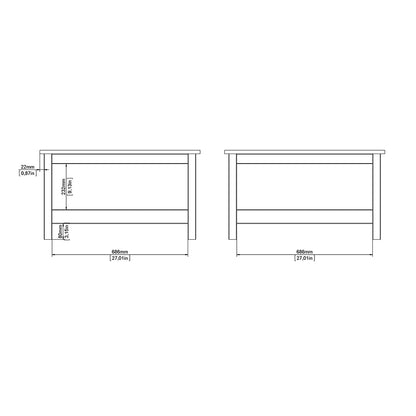 Madrid Coffee Table in Matt Black