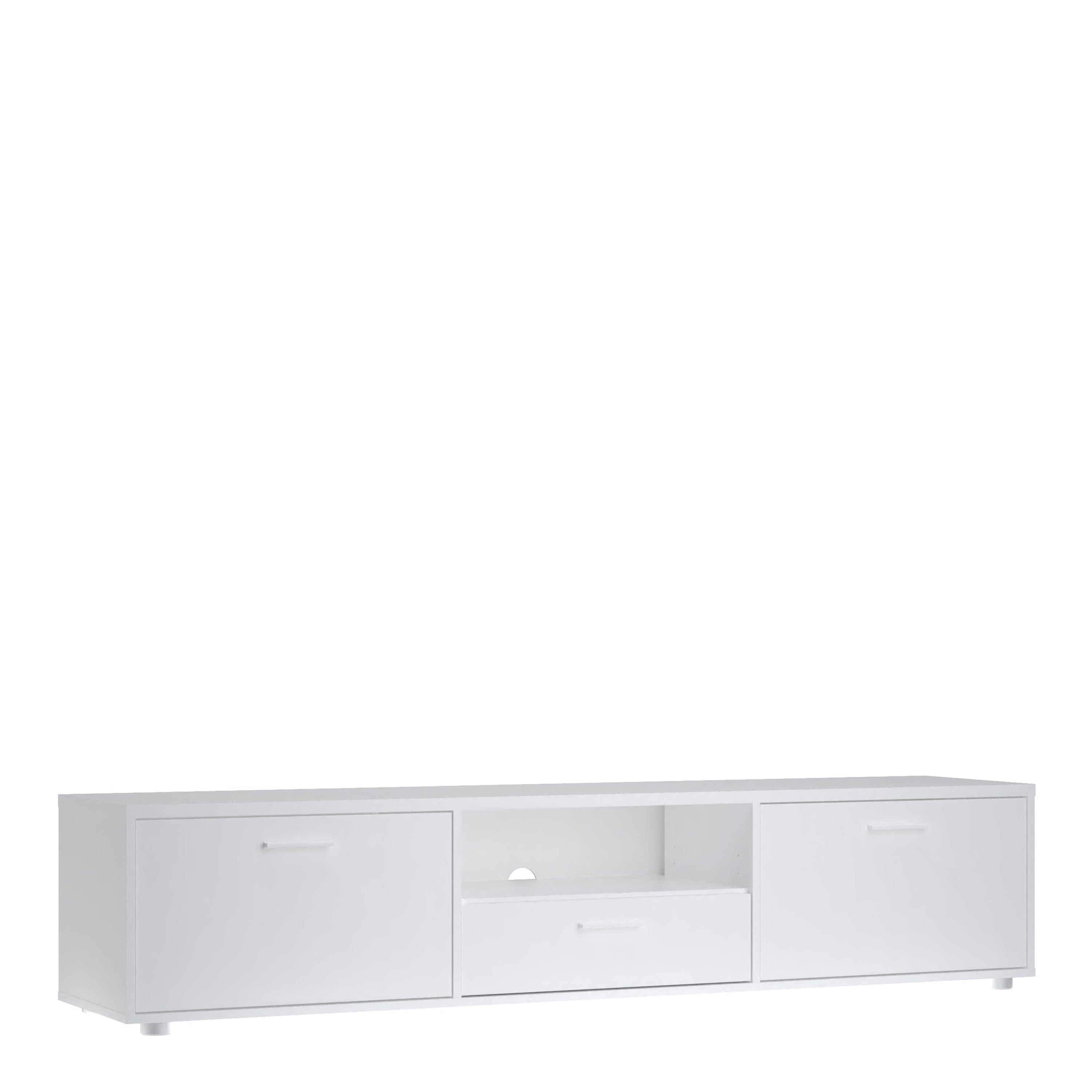 Media TV Unit with 2 Doors 1 Drawer 177cm White