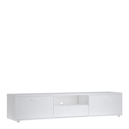 Media TV Unit with 2 Doors 1 Drawer 177cm White