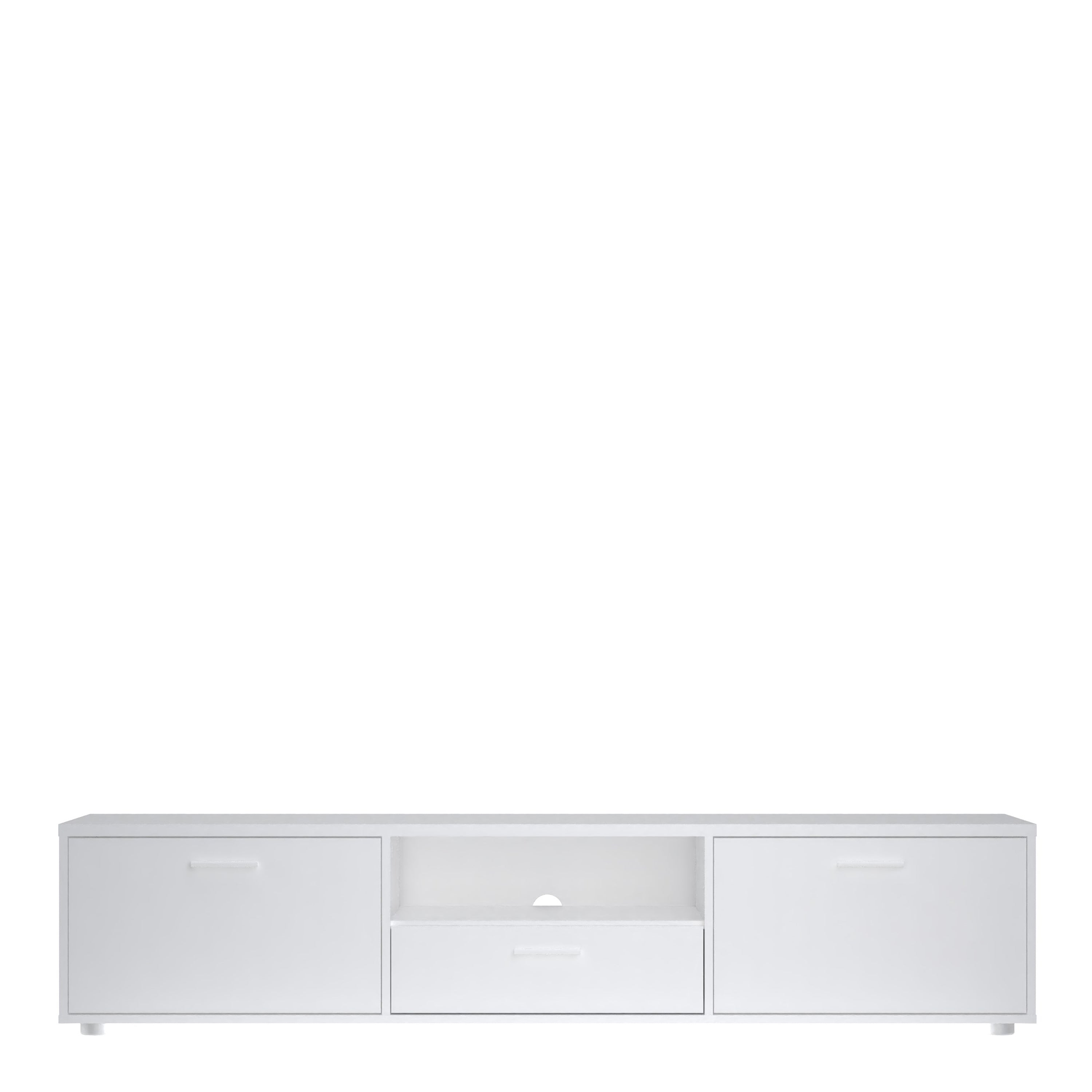 Media TV Unit with 2 Doors 1 Drawer 177cm White