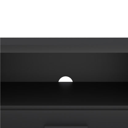 Media TV Unit with 2 Doors 1 Drawer 177cm Black