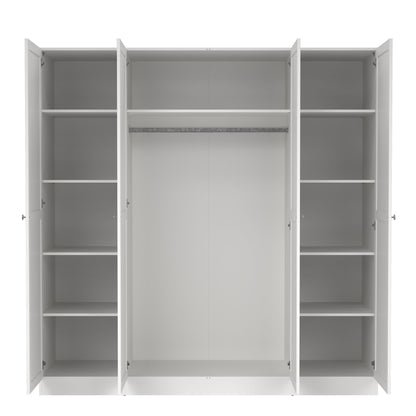 Brande Wardrobe with 4 Frame Doors in White