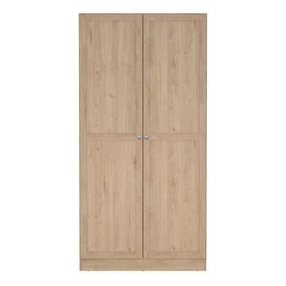 Brande Wardrobe with 2 Frame Doors in Jackson Hickory