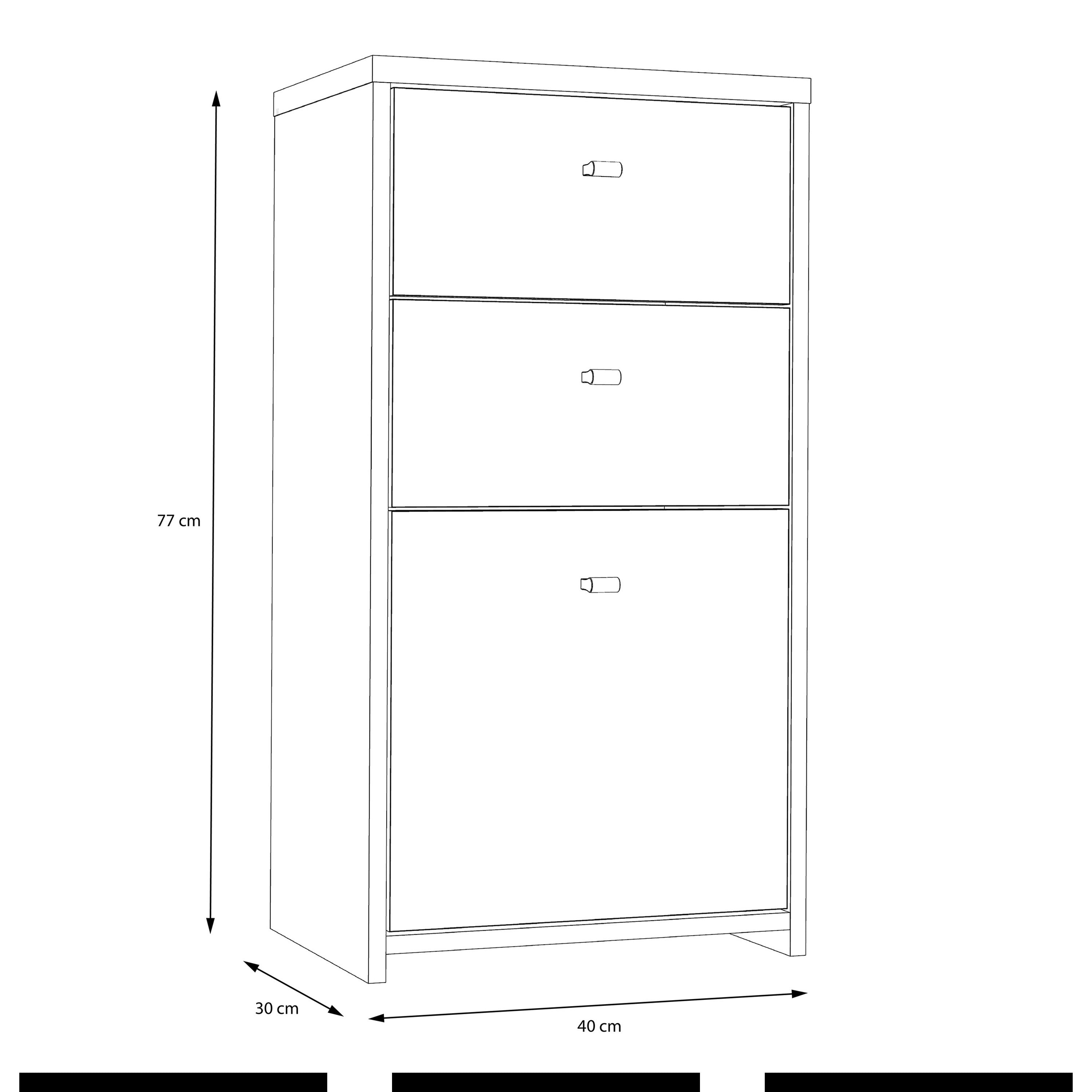Best Chest Storage Cabinet 2 Drawers 1 Door in Artisan Oak/White