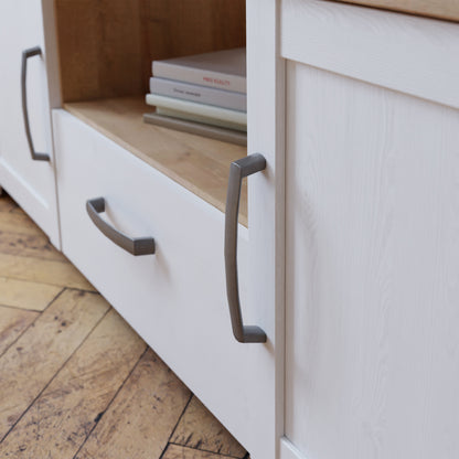 Bohol TV Unit inc. LED Light in Riviera Oak/White