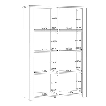Bohol Display Cabinet inc. 2x LED Lights in Riviera Oak/White
