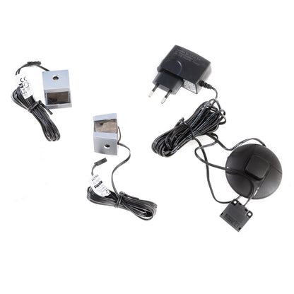 Bohol Large Display Cabinet inc. 4x LED Lights in Riviera Oak/Navy