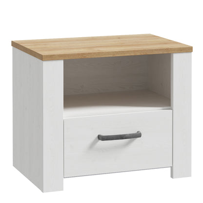 Bohol 1 Drawer Bedside I n Navy Oak