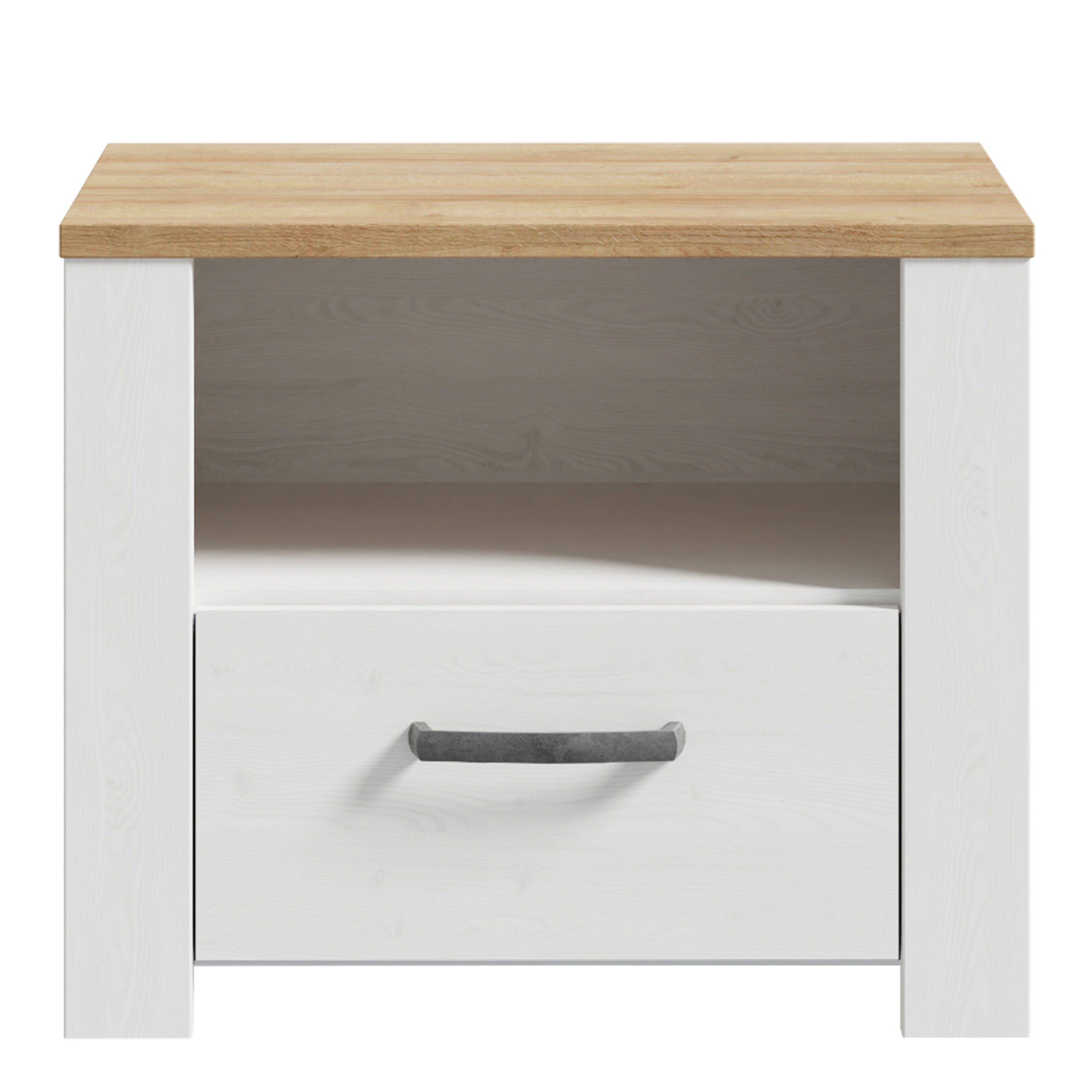 Bohol 1 Drawer Bedside I n Navy Oak